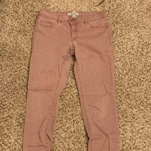 Pink skinny jeans